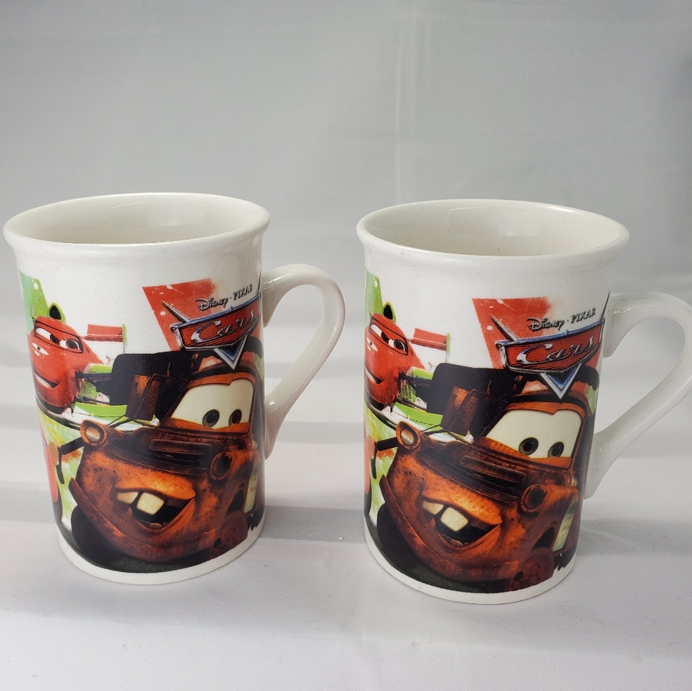 Two Disney Pixar Cars 2011 Coffee Mugs Cups